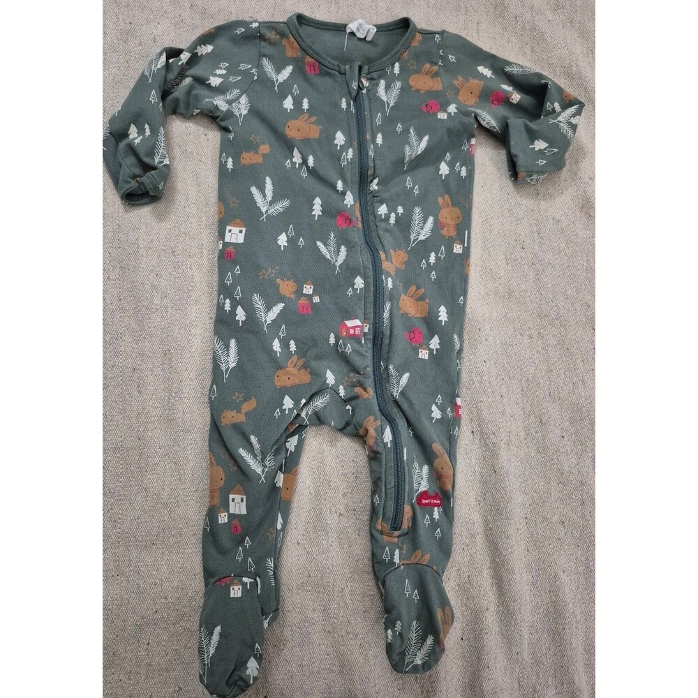 Souris mini zipper footie size 6-9 months
